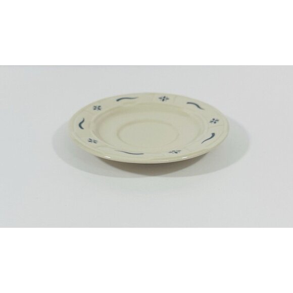 Longaberger Pottery Saucer Plate Woven Traditions Classic Heritage Blue USA - Picture 4 of 8